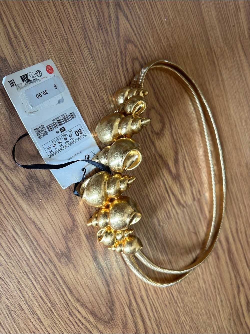 Zara Gold Tone Decorative Belt